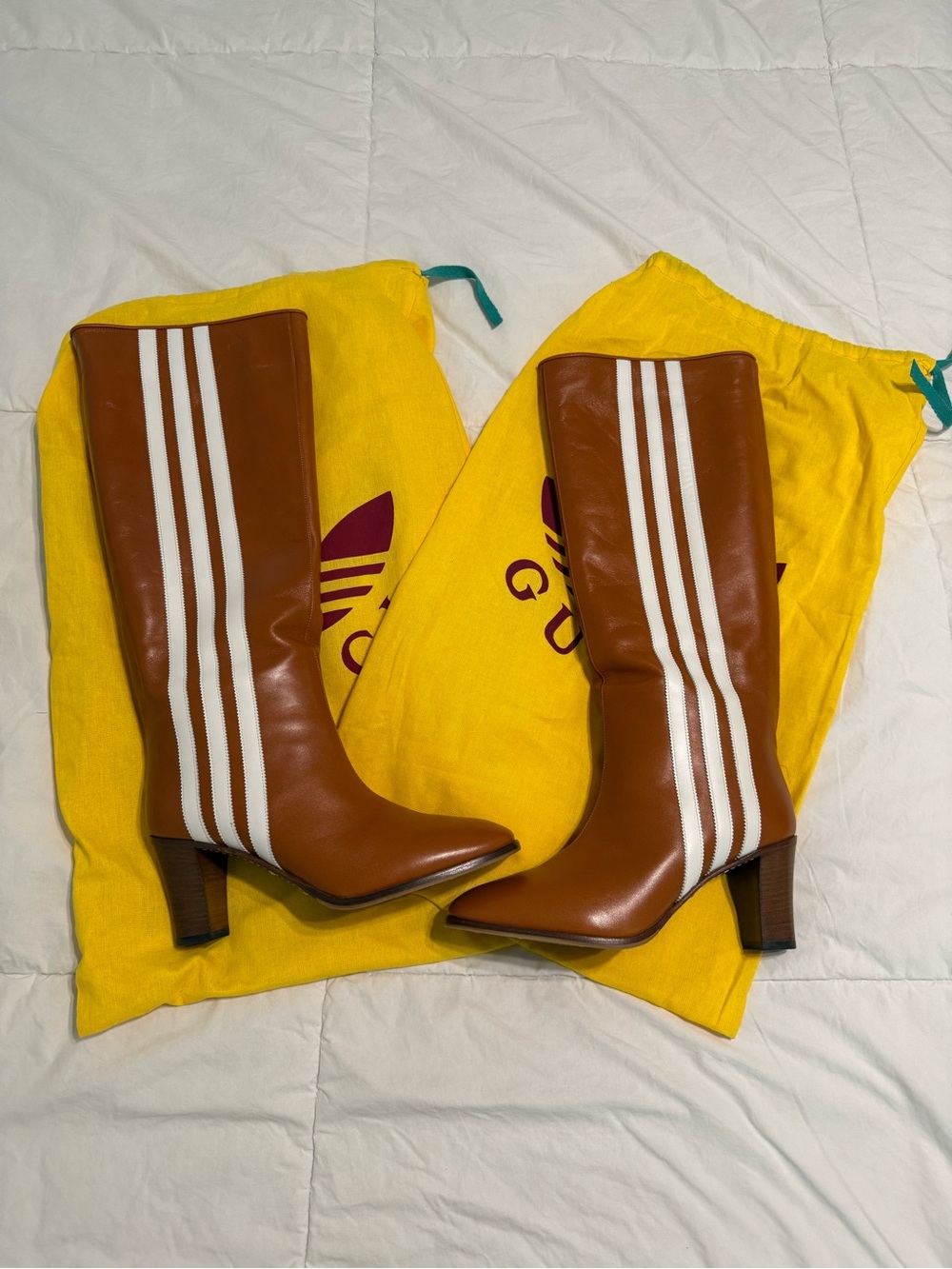 Gucci x Adidas Leather Knee High Boots - Picture 4 of 8